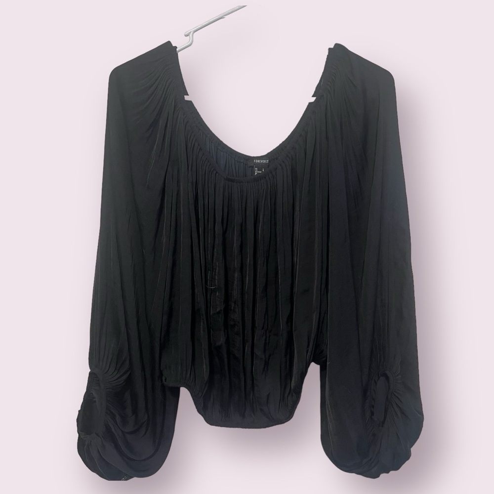 Black silk blouse